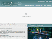 Tablet Screenshot of lakesidegardensevents.com